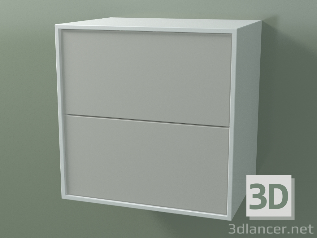 Modelo 3d Caixa dupla (8AUACA01, Glacier White C01, HPL P02, L 48, P 36, H 48 cm) - preview