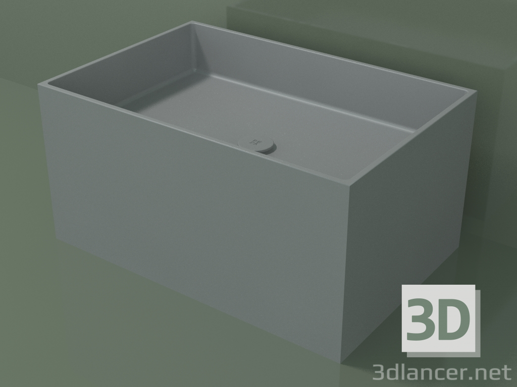 modello 3D Lavabo da appoggio (01UN42301, Silver Grey C35, L 72, P 48, H 36 cm) - anteprima