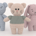 3d Knitted toys model buy - render