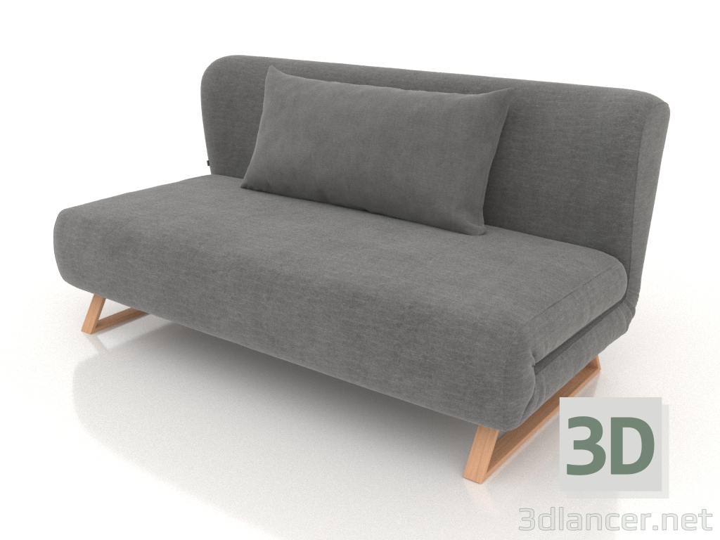 modello 3D Divano letto Rosy 3 posti (grigio chiaro) - anteprima