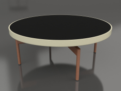 Table basse ronde Ø90x36 (Or, DEKTON Domoos)