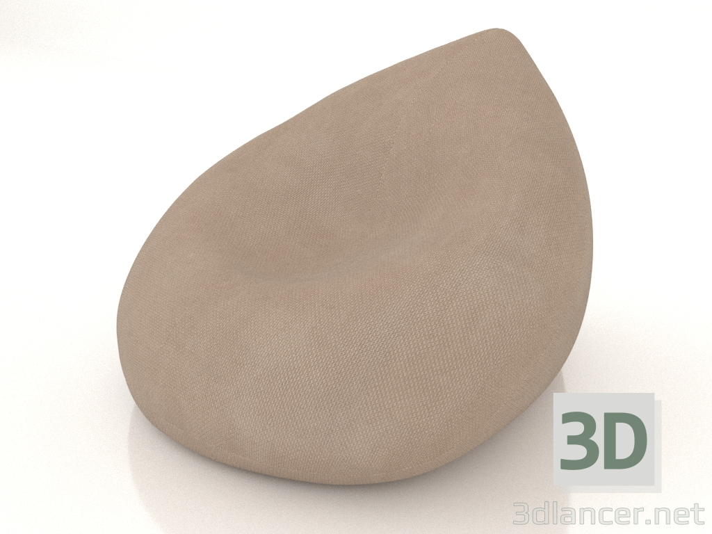 modello 3D Pouf Calm (treccia 3008) - anteprima