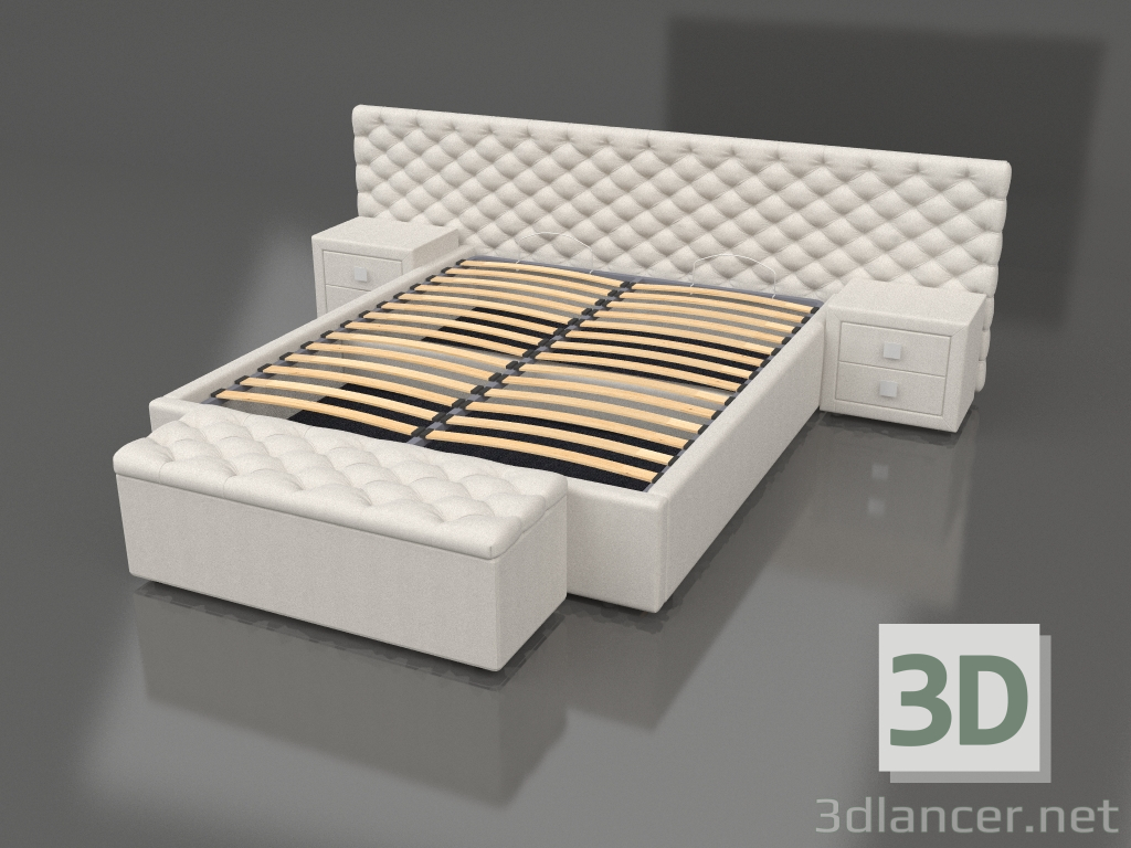 3d model La cama Kalinka es grande. - vista previa