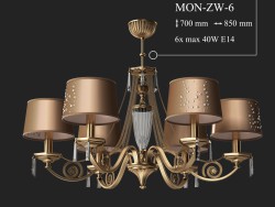 Chandelier KUTEK MONZA MON-ZW-6