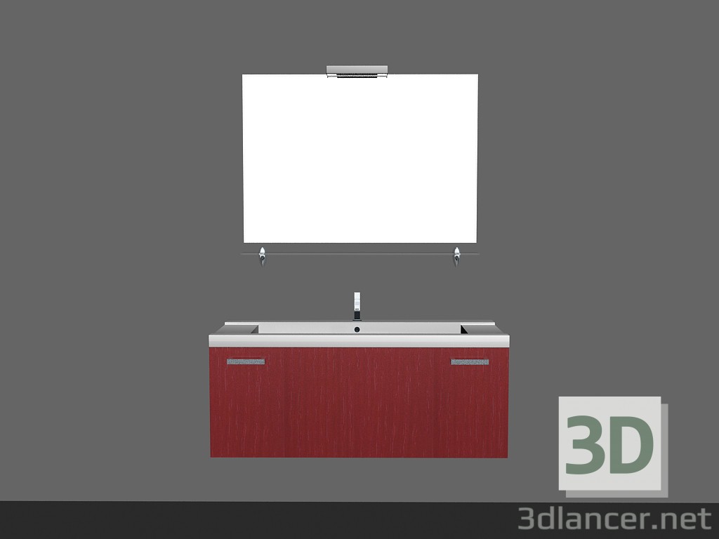 modello 3D Bagno per modulare canzone sistema 10 - anteprima