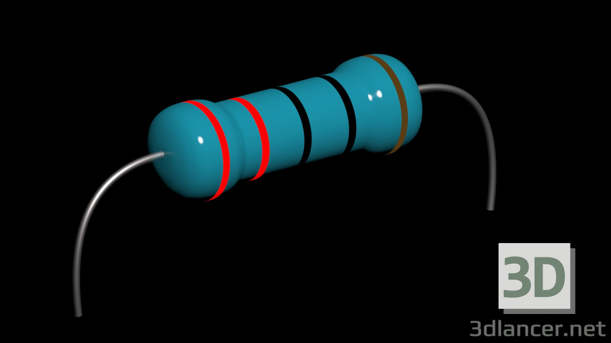 3D Modell Elektrischer Widerstand - Vorschau