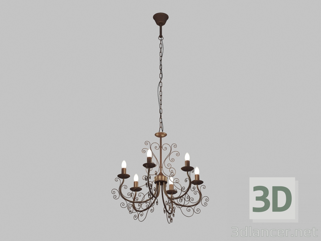 3d model Chandelier Riccio (1400-6P) - preview