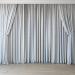 3d Curtains with tulle set 3 in 1 model buy - render