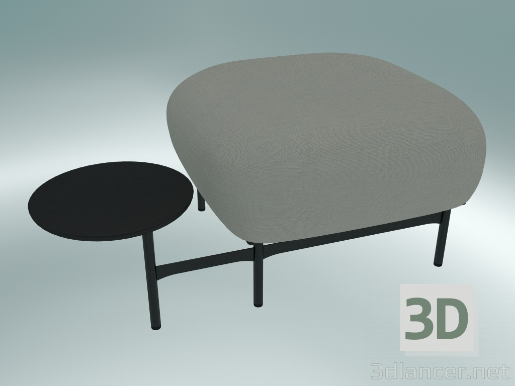 Modelo 3d Sistema modular de bancos Isole (NN1, pufe com mesa redonda) - preview