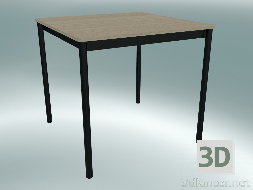 3d модель Стол квадратный Base 80X80 cm (Oak, Black) – превью