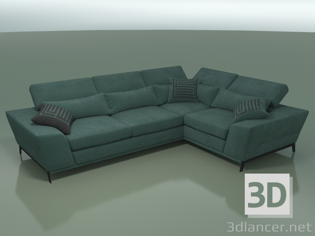 3d model Sofá de esquina (módulo 5 + 9 + 4) - vista previa