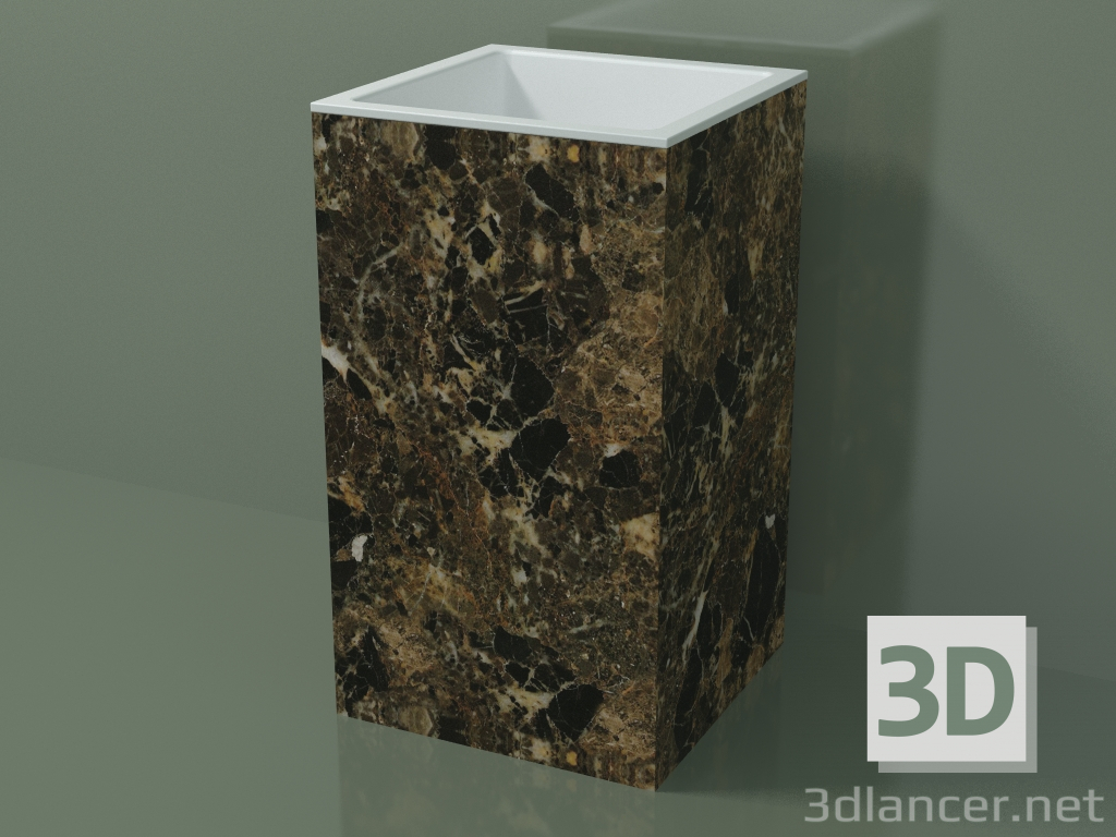 3D modeli Ayaklı lavabo (03R126301, Emperador M06, L 48, P 48, H 85 cm) - önizleme