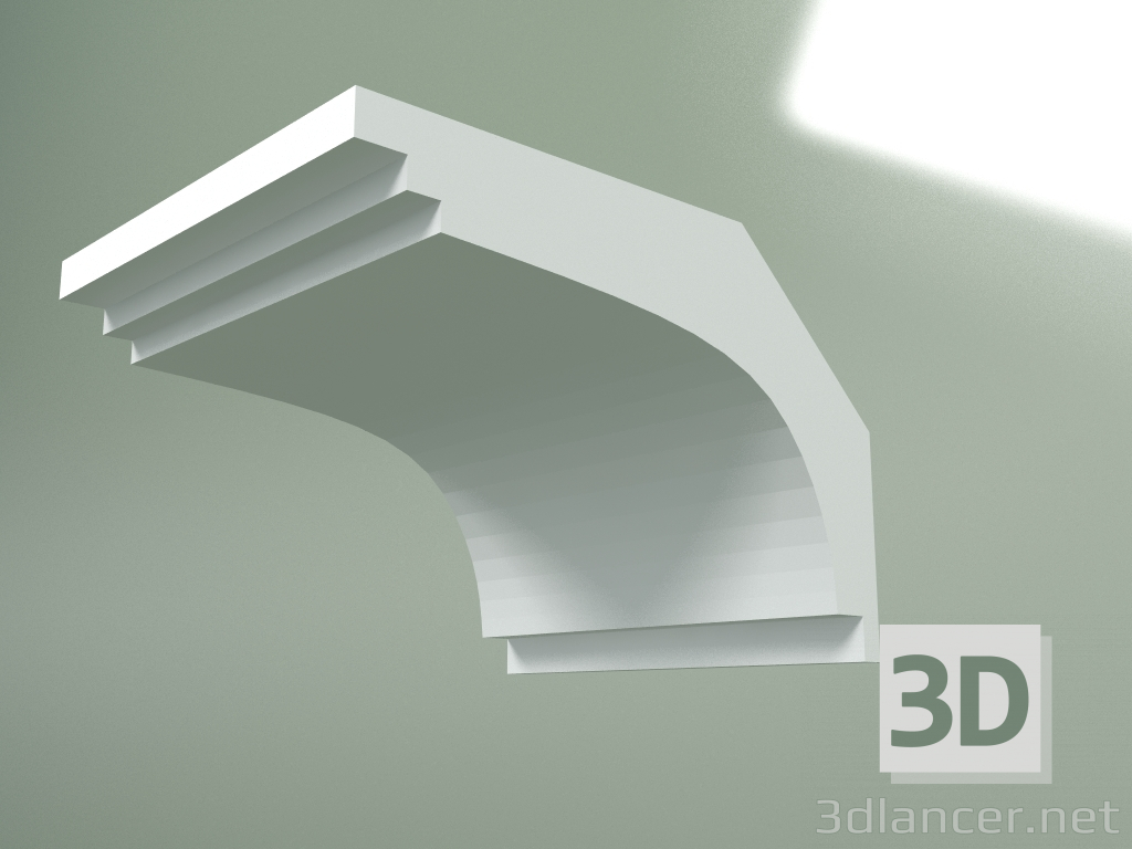 modèle 3D Corniche en plâtre (socle de plafond) KT199 - preview