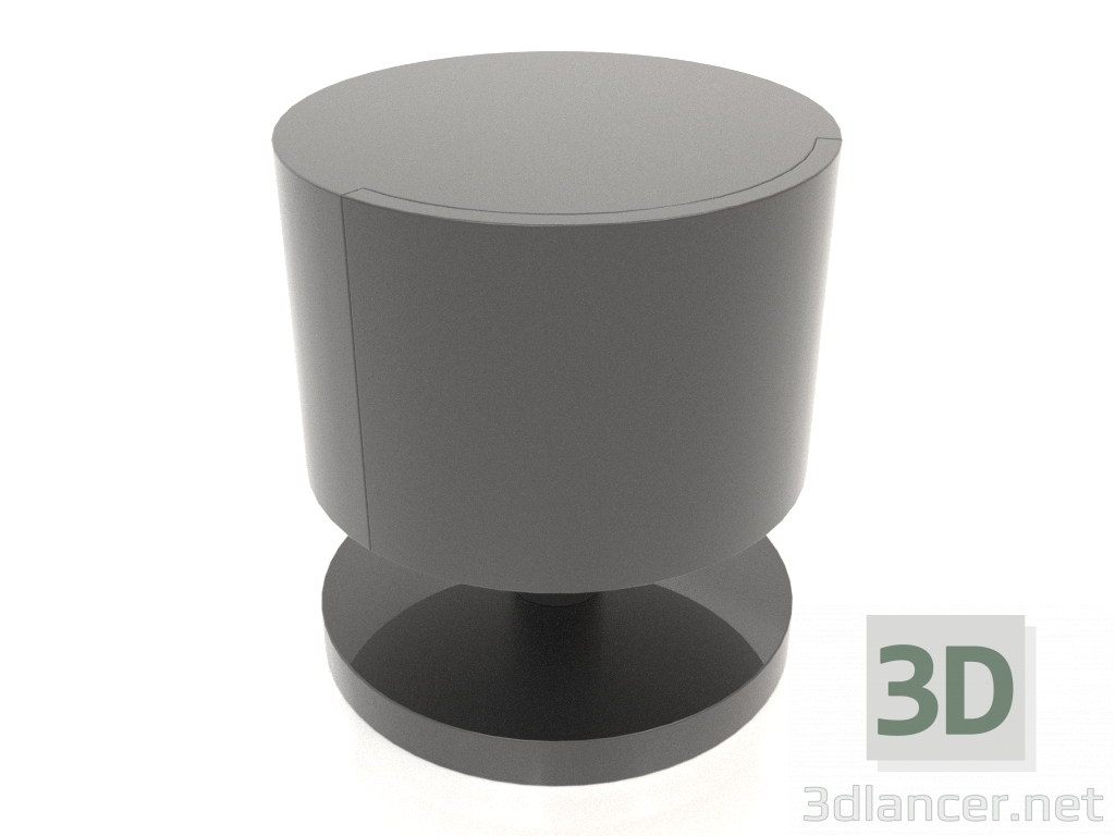 3d model Mesita de noche TM 08 (D=450x500, color plástico negro) - vista previa