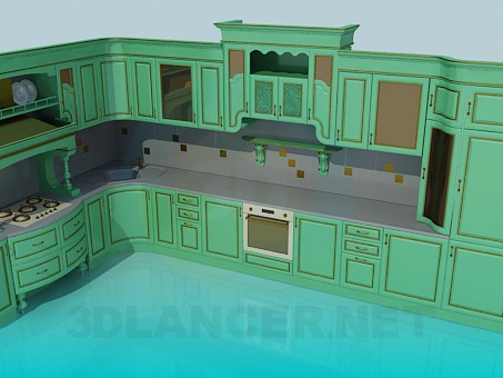 Modelo 3d Conjunto de cozinha grande - preview