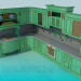 3d model Set de cocina - vista previa