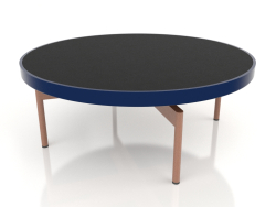 Table basse ronde Ø90x36 (Bleu nuit, DEKTON Domoos)