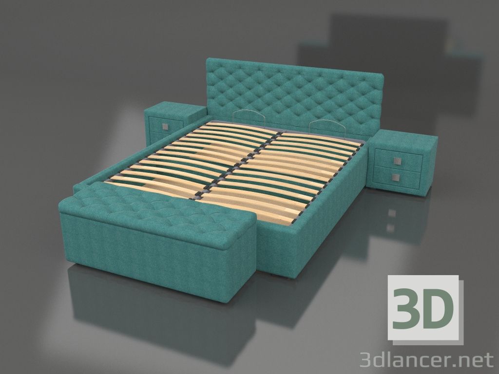 modello 3D Letto Kalinka medio - anteprima