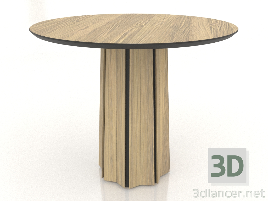 3d model Dining table Ø 900 mm (lightened oak) - preview