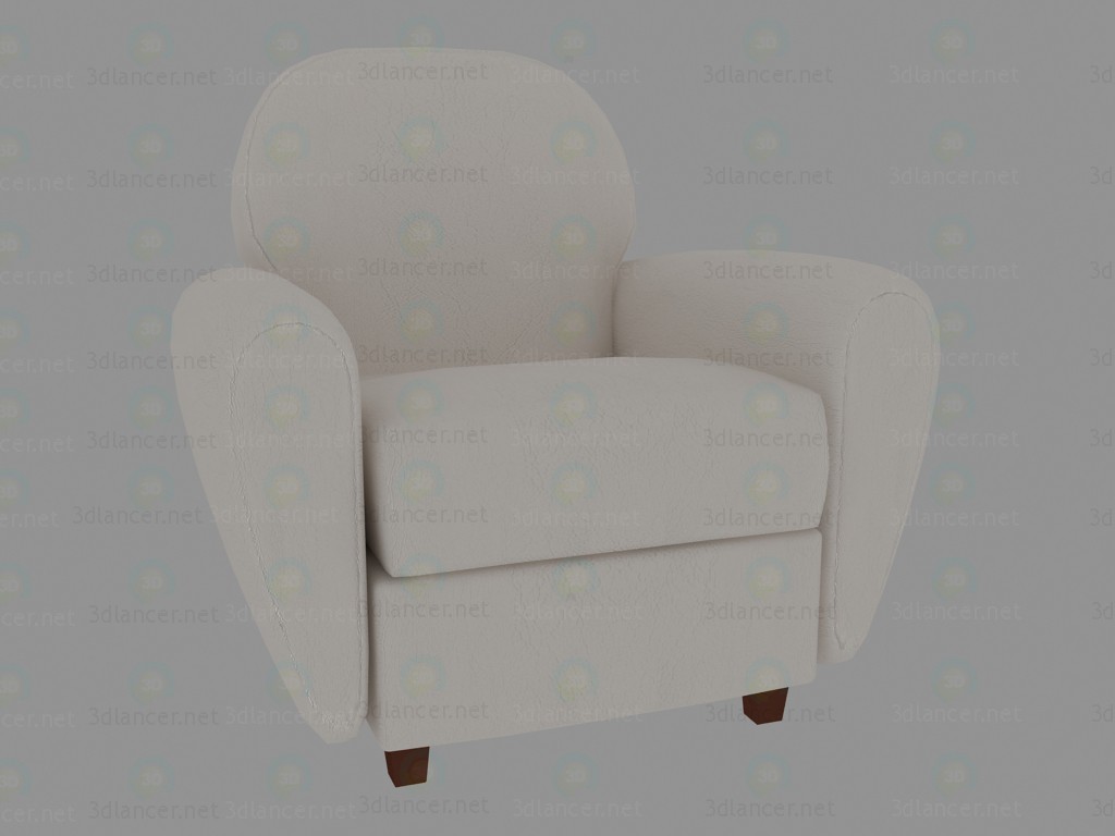 3d model Sillón Madonna Leather nieve - vista previa