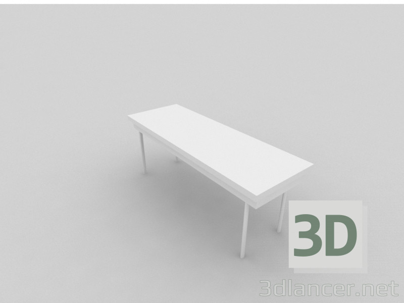 3d model Mesa basica comedor - vista previa