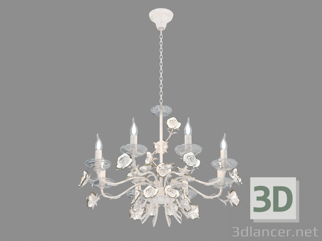 modello 3D Lampadario A2036LM-8WG - anteprima