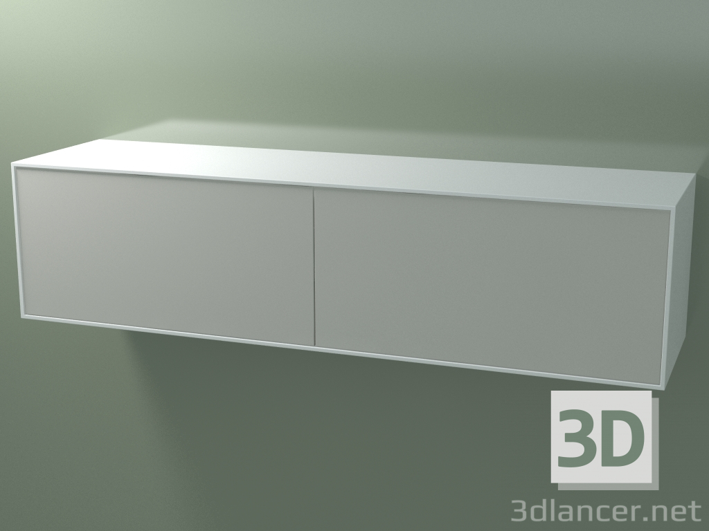 Modelo 3d Caixa dupla (8 AGOB03, Glacier White C01, HPL P02, L 192, P 50, H 48 cm) - preview