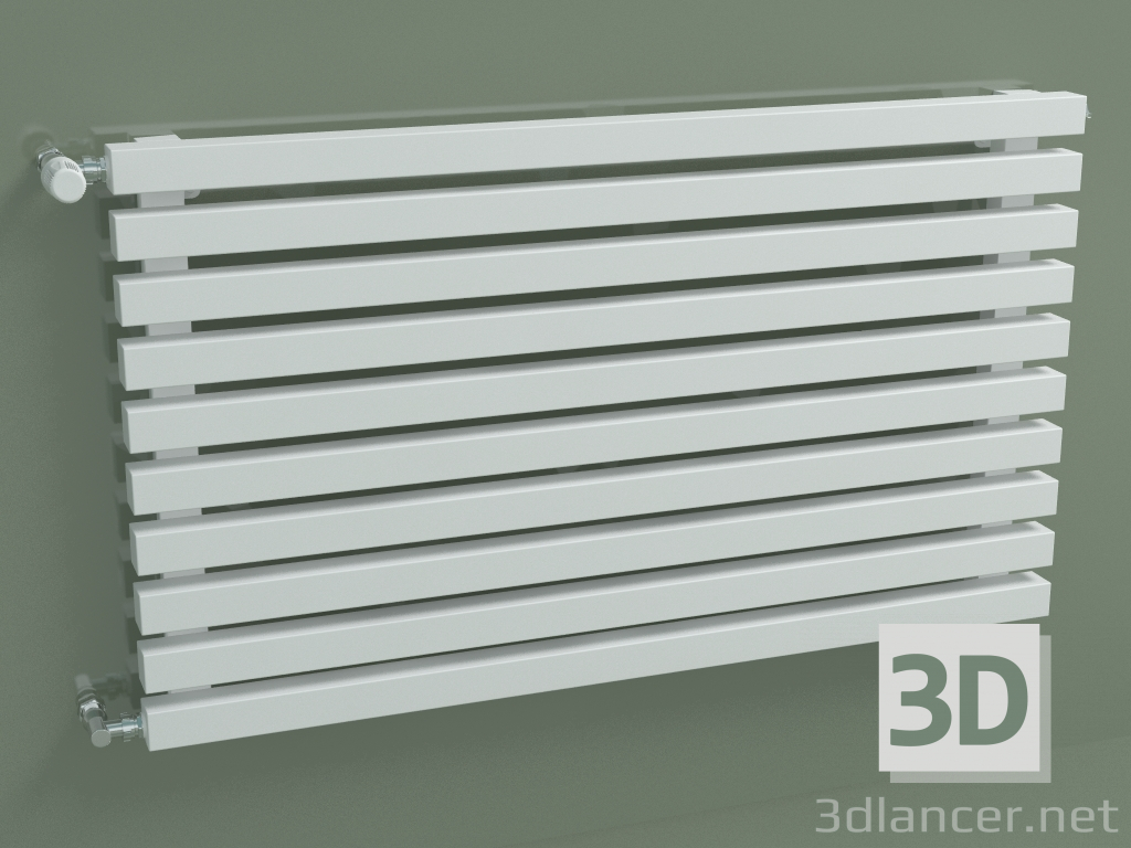 3d model Radiador horizontal RETTA (10 secciones 1000 mm 40x40, blanco mate) - vista previa