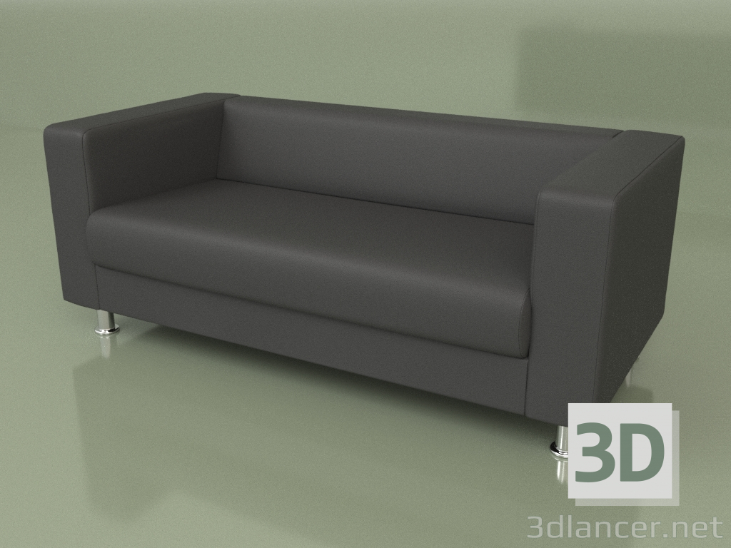 3D Modell Dreibettsofa Alecto (Domus schwarz) - Vorschau