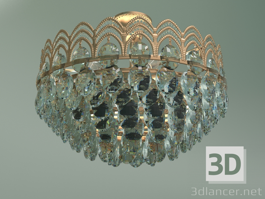 3d model Araña de suspensión 3649-6 (cristal Strotskis transparente dorado) - vista previa