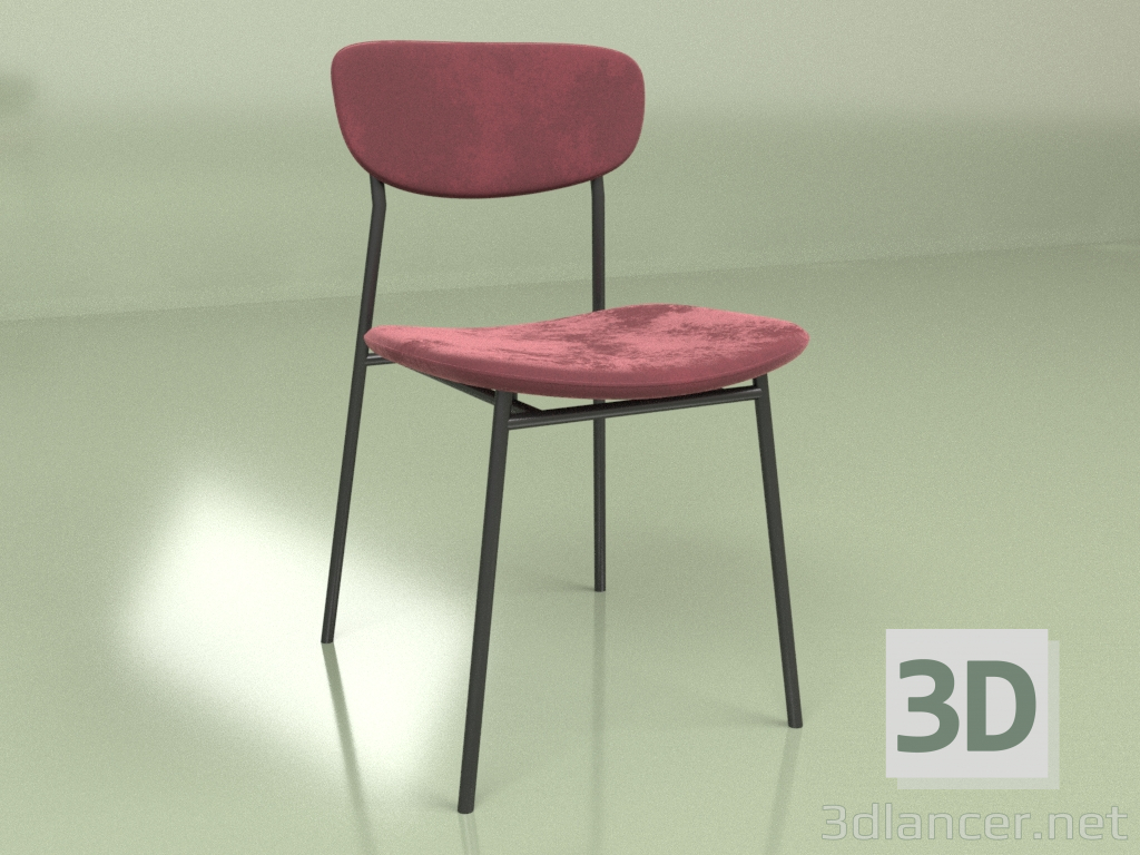 3d model Silla Madrid (burdeos) - vista previa