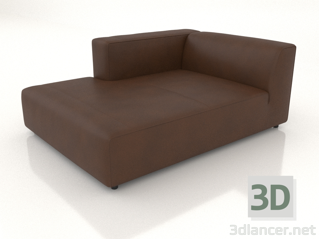 Modelo 3d Chaise longue 177 SOLO com apoio de braço à direita - preview