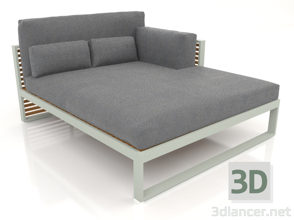 3D Modell XL-Modulsofa, Abschnitt 2 rechts, hohe Rückenlehne, Kunstholz (Zementgrau) - Vorschau