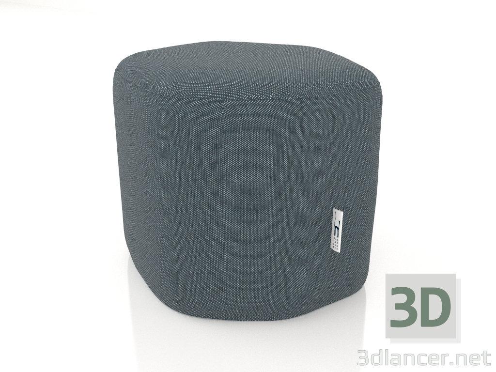 3D Modell Pouf (Graublau) - Vorschau