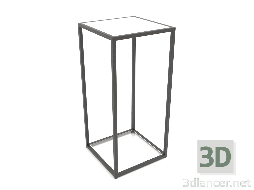 modèle 3D Console carrée (VERRE, 40x40x86, 2 étagères) - preview