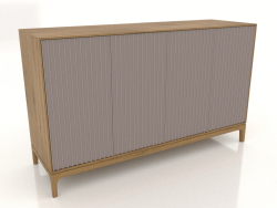 Mobile TV FARGO con frontali fresati 1600x500x950 mm (platino, rovere naturale, opzione 2)