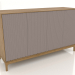 Modelo 3d Móvel de TV FARGO com fachadas fresadas 1600x500x950 mm (platina, carvalho natural, opção 2) - preview