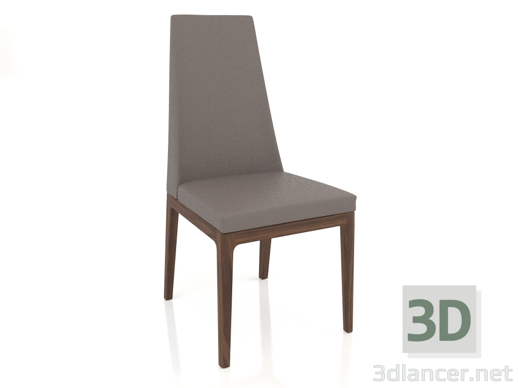 3d model Silla, chapa de nogal, ecopiel 176 (47x54x99 cm) - vista previa