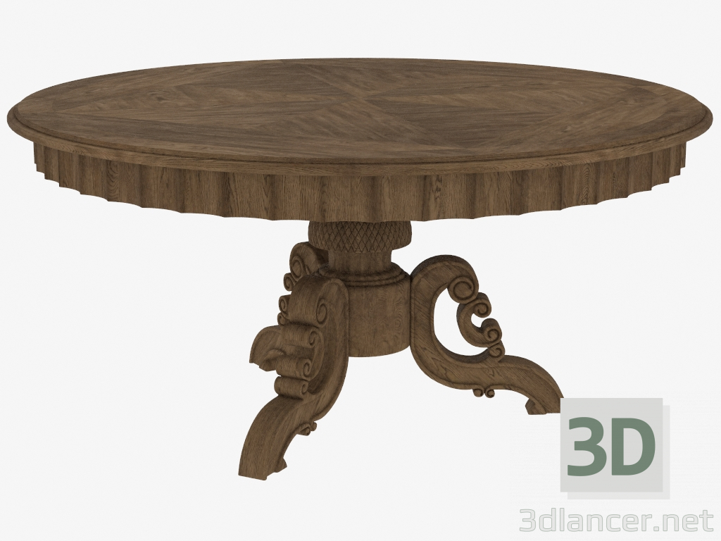 modello 3D Tavola rotonda pranzo 63 "FRANCESE TAVOLA ROTONDA (8831.0001.L.602) - anteprima