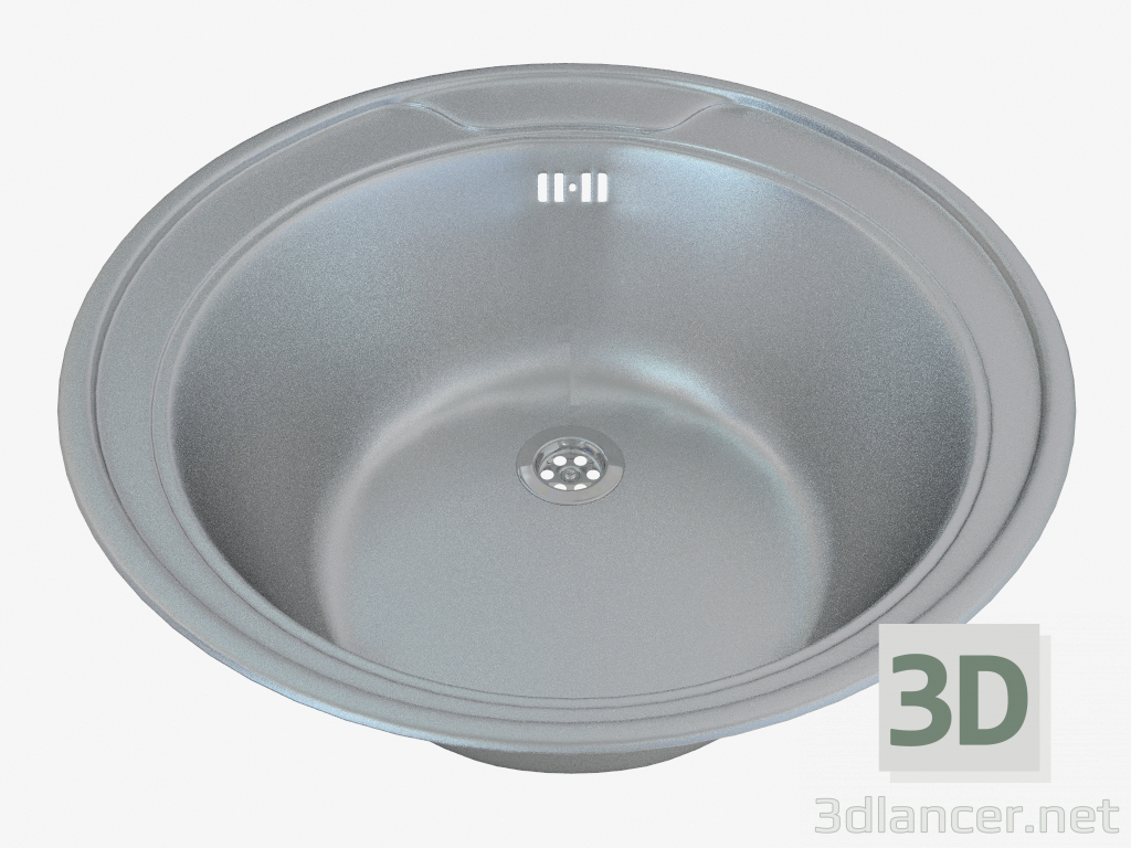 3D modeli Lavabo, kurutma için kanatsız yuvarlak 1 kase - Saten Twist (ZEU 0810) - önizleme