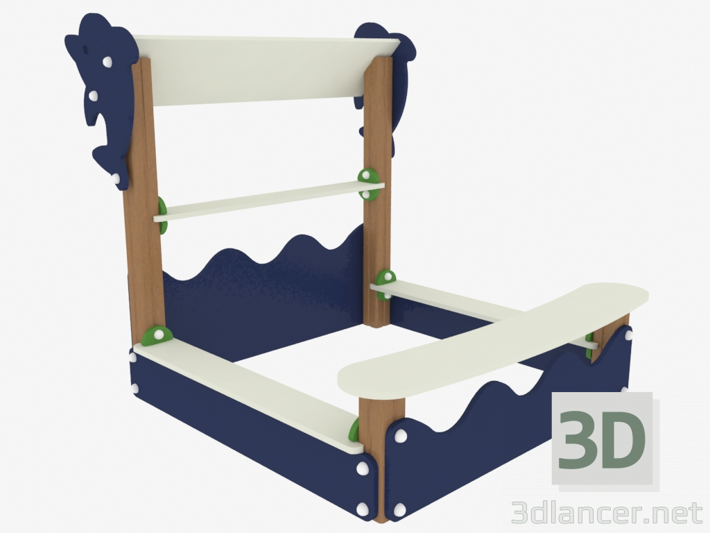 3D Modell Kinderspielsandkasten (5312) - Vorschau