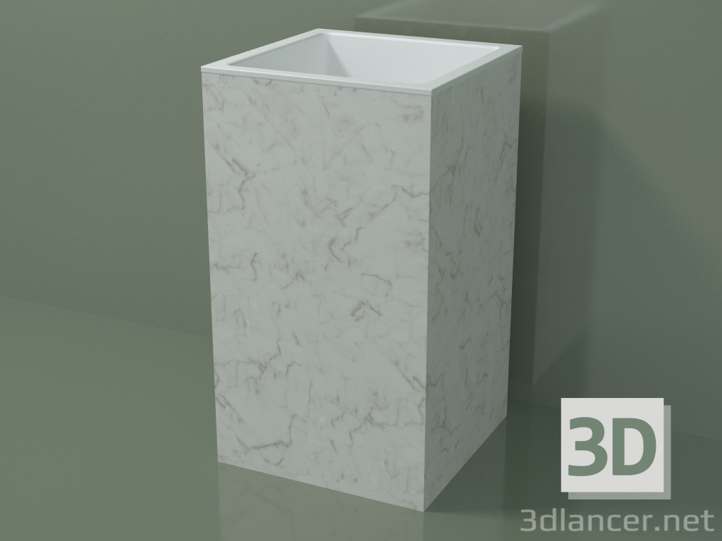 3D modeli Ayaklı lavabo (03R126301, Carrara M01, L 48, P 48, H 85 cm) - önizleme