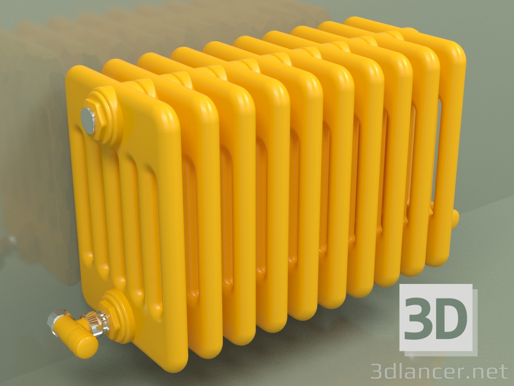 modello 3D Radiatore TESI 6 (H 300 10EL, giallo melone - RAL 1028) - anteprima