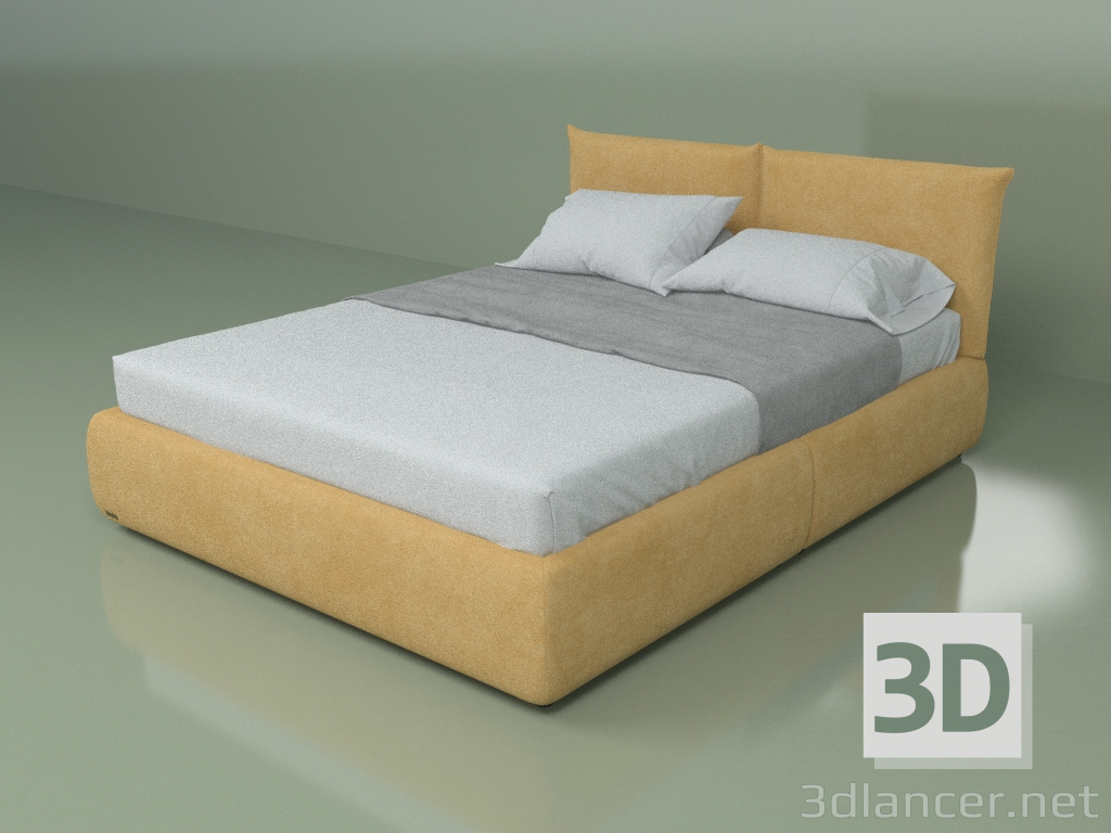 modello 3D Letto matrimoniale Rona 1,6 m - anteprima