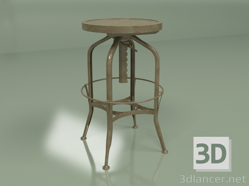 Modelo 3d Banco de bar Toledo Gunmetal (canhão bronze fosco) - preview