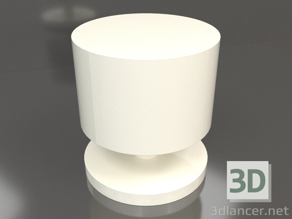 Modelo 3d Mesa de cabeceira TM 08 (D=450x500, cor branca de plástico) - preview