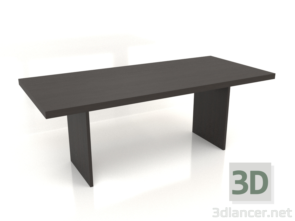 3d model Mesa de comedor DT 13 (2000x900x750, madera marrón oscuro) - vista previa