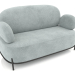 3D Modell Sofa Coco 2-Sitzer (blau) - Vorschau