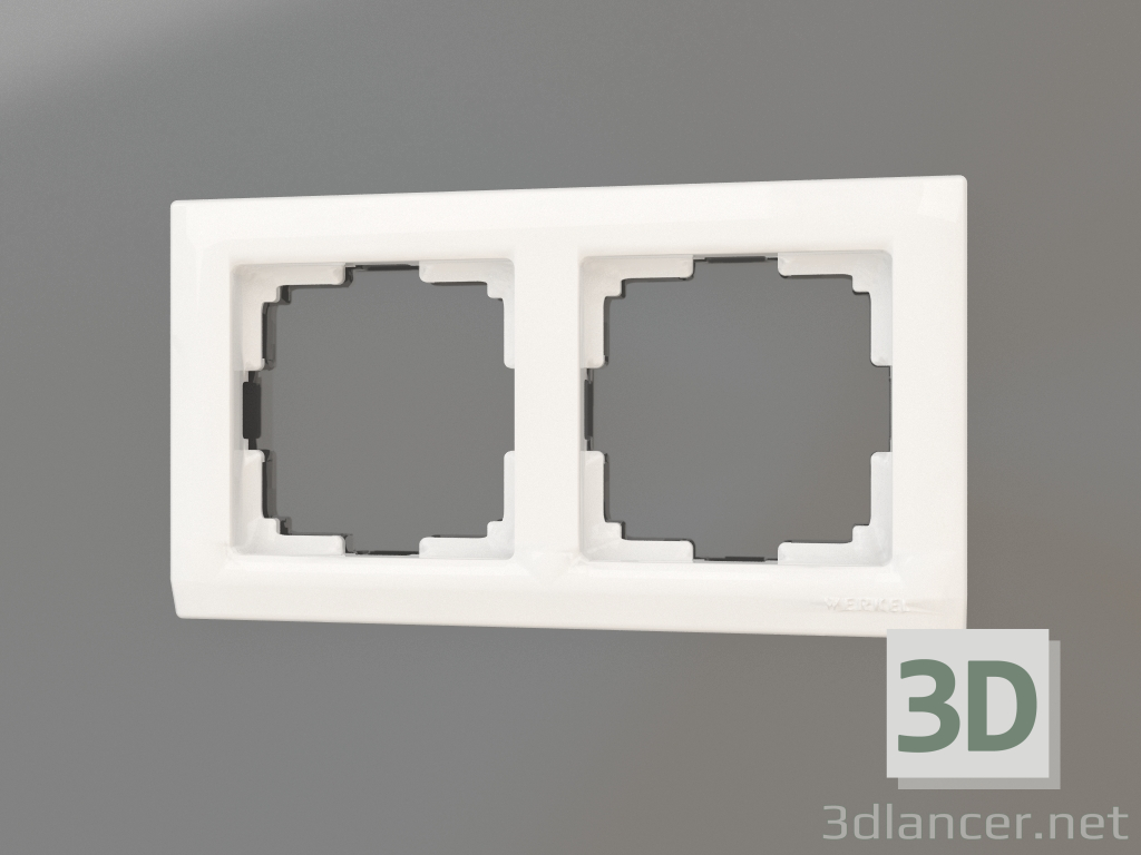 Modelo 3d Moldura para 2 postes Stark (branco) - preview