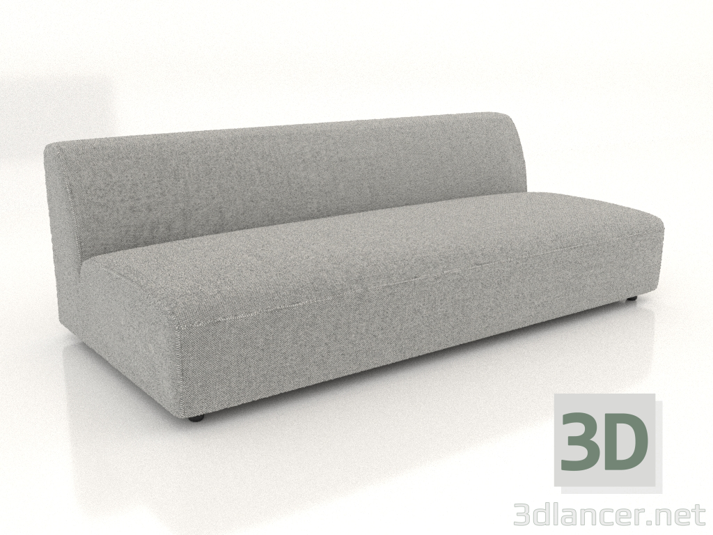 3D modeli 2 kişilik kanepe modülü (XL) 206x100 - önizleme